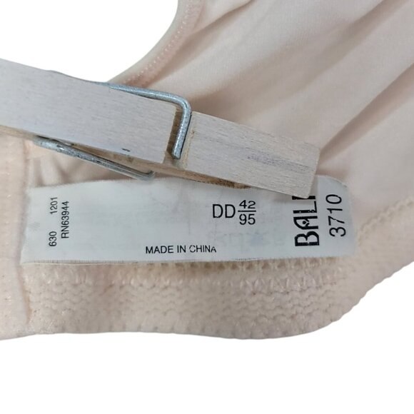 Bali Full Coverage Bra Tan Pink 42DD Seamless Adj Wide Strap Underwire 3710 READ - Picture 9 of 10